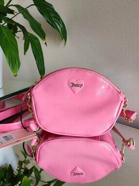 Juicy Couture Effortless Crossbody Bag • Pink Lemonade • Heart Logo • NWT
